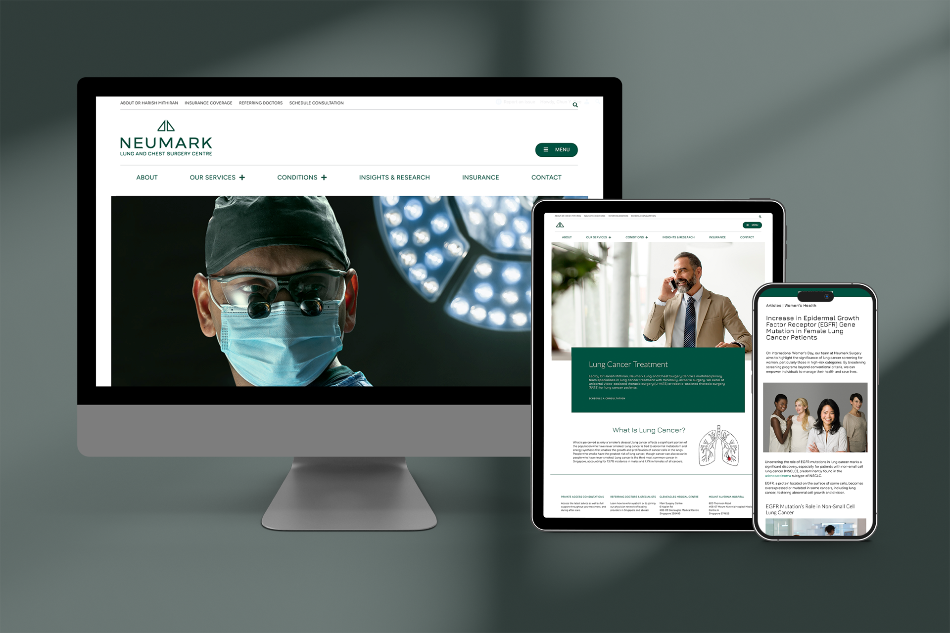 GEE for Neumark Lung & Chest Surgery Centre digital healthcare marketing