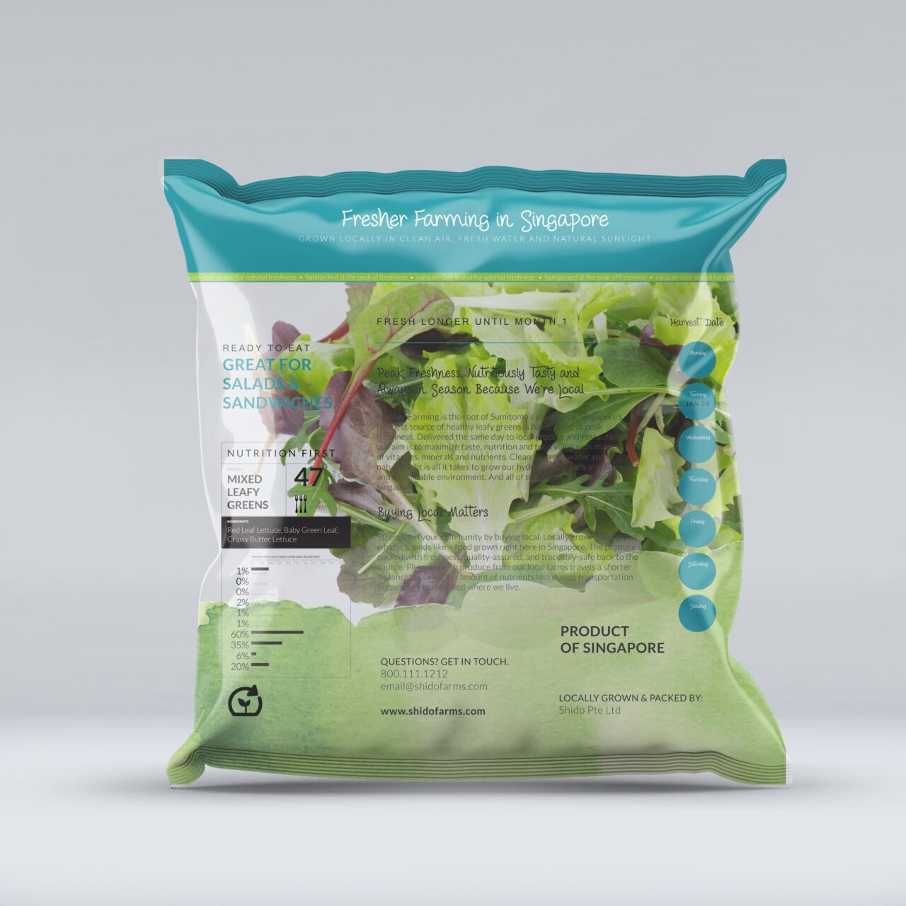 GEE for Sumitomo Chemical Asia salad mix packaging design