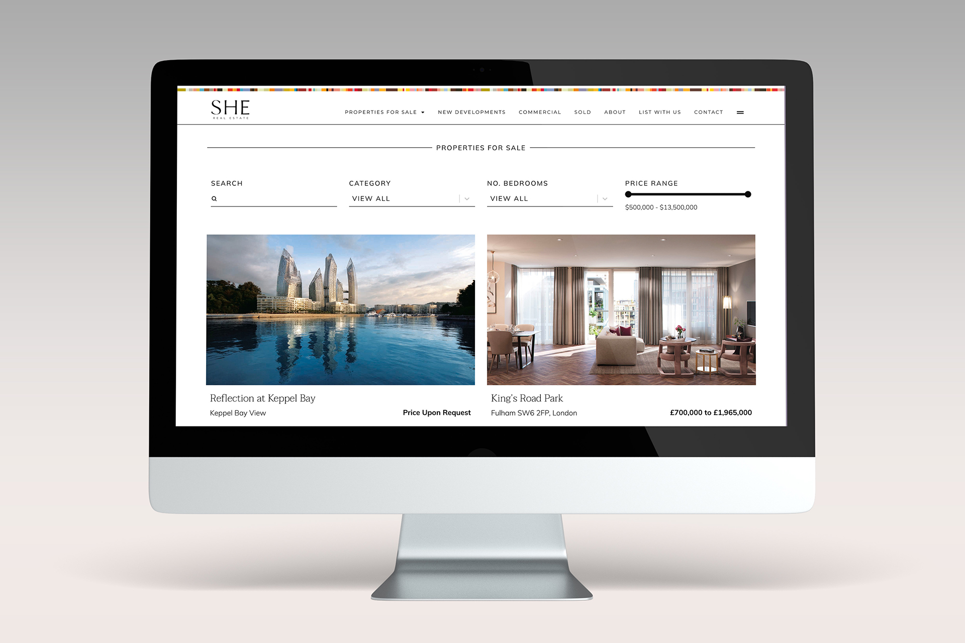 SHE Real Estate Singapore website development